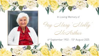 Memorial service for Molly (Fay Mary) McArthur