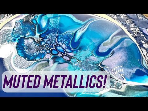 #275 How To Make Muted Metallics! Gorgeous Colours! Bloom Technique/paint pouring!