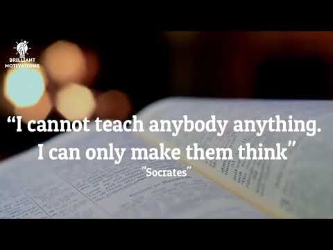 I cannot teach anybody anything. I can make them think. #inspire #brilliantmotivations #inspiration
