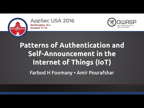 Image thumbnail for talk Patterns of Authentication and Self-Announcement in IoT