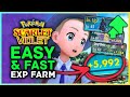 Pokemon Scarlet and Violet - Easy & Fast EXP Farm LEVEL UP FAST | 400000+ Points Per Hour