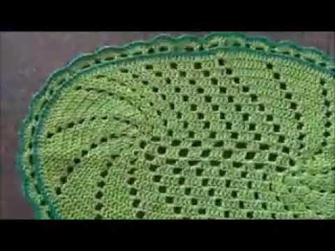 LINDO TAPETE DE BARBANTE NAS CORES VERDE LIMÃO E VERDE BANDEIRA