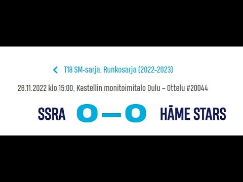 SSRA vs HÄME STARS