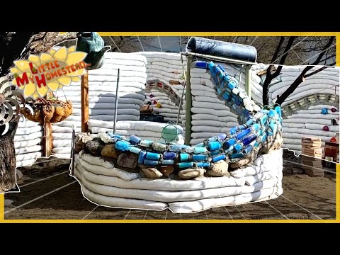 Earthbag/Rock/Bottle Wall for Outdoor Shower | Weekly Peek Ep268