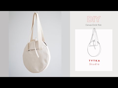 How to sew Circle Tote Bag in 2 hours (tutorial + sewing pattern TYTKA Studio)