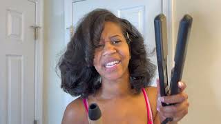 Using Heat on my Natural Hair for the FIRST TIME IN FIVE YEARS - Let's Pray for No Heat Damage!