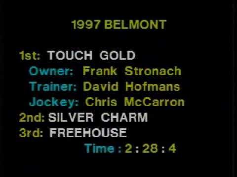 Touch Gold denies Silver Charm the Triple Crown in the 1997 Belmont Stakes