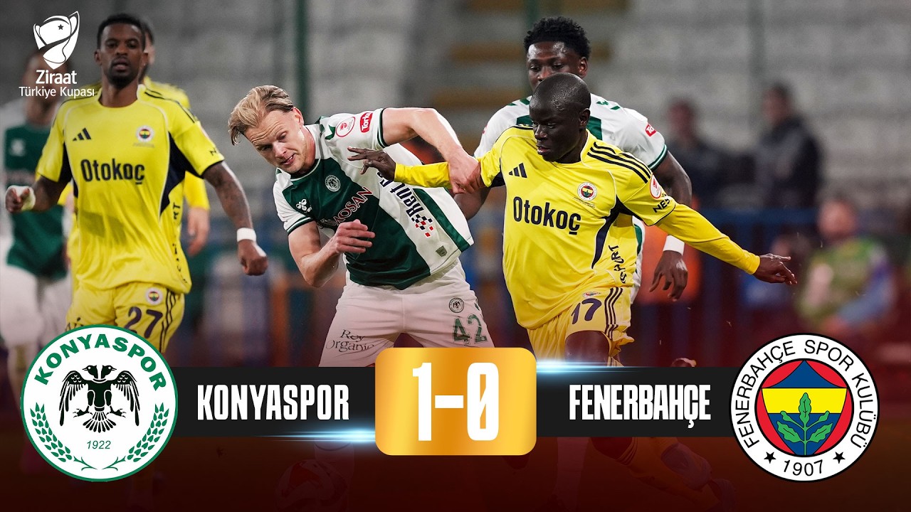 Maçın Tamamı |  Konyaspor 1 - 0 Fenerbahçe | Ziraat Türkiye Kupası Çeyrek Final