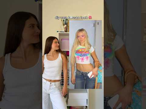 diy zara larsson look 🌺 #diyfashion #zaralarsson #diy  #thriftedstyle #customclothing #outfitinspo