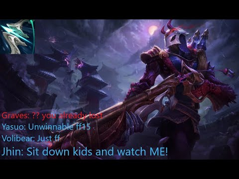 Galeforce Jhin 1v9 game! They said we can't win so I had to carry them!