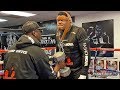 LUIS ORTIZ TORTURING NECK WITH 45LBS DUMBBELL IN CAMP - PREPARING FOR WILDER'S BEST PUNCH
