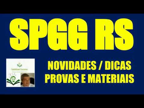 CONCURSO SPGG RS NOVIDADES PROVAS DICAS MATERIAIS CONCURSO PÚBLICO SECRETARIA PLANEJAMENTO RS