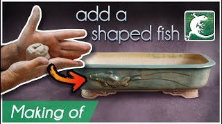 How I transform a pot by sculpting a clay carp - Modeling pottery
