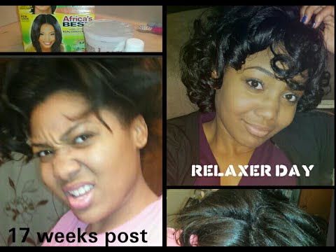 Relaxer Day & Update | 17 Weeks Post | Africa's Best...