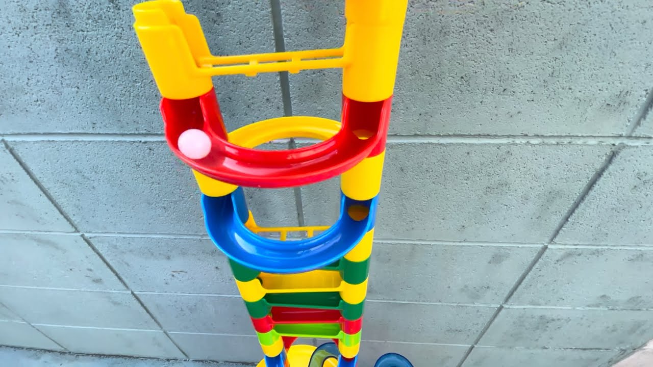 【ASMR⚪️⚫️】marble runs race #shorts #marblerun #subscribe