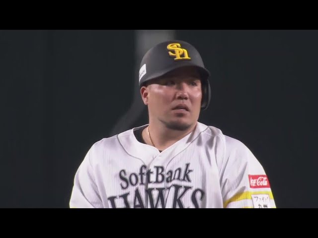 【3回裏】頼れる4番!! ホークス・山川穂高 外野の頭を超えるタイムリー2ベースで勝ち越し!! 2024年10月16日 福岡ソフトバンクホークス 対 北海道日本ハムファイターズ
