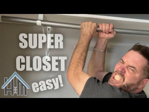 How to install super strong closet, double bar closet shelf