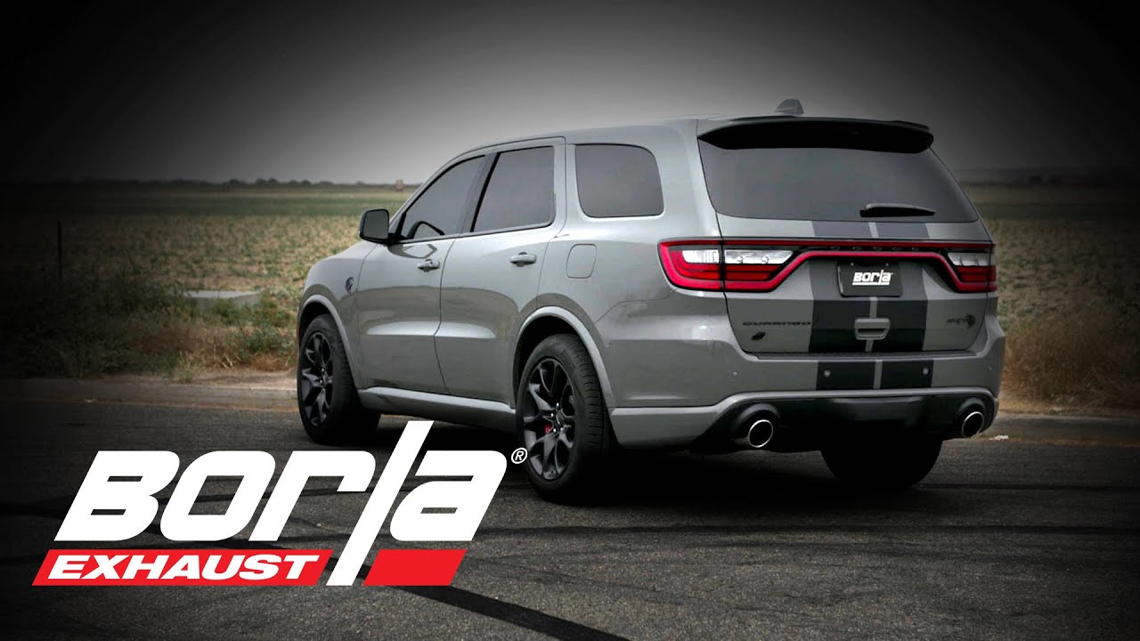 Borla 2021+ Dodge Durango SRT Hellcat 6.2L V8 AWD ATAK Cat-Back Exhaust System - Black Chrome Tips main image 1