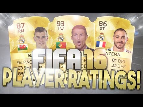 Fifa 17 Real Madrid! Player Ratings! Ronaldo! Bale! Benzema!