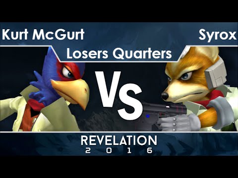 Rev2016  - Kurt McGurt (Falco) vs Syrox (Fox) Losers Quarters - Melee
