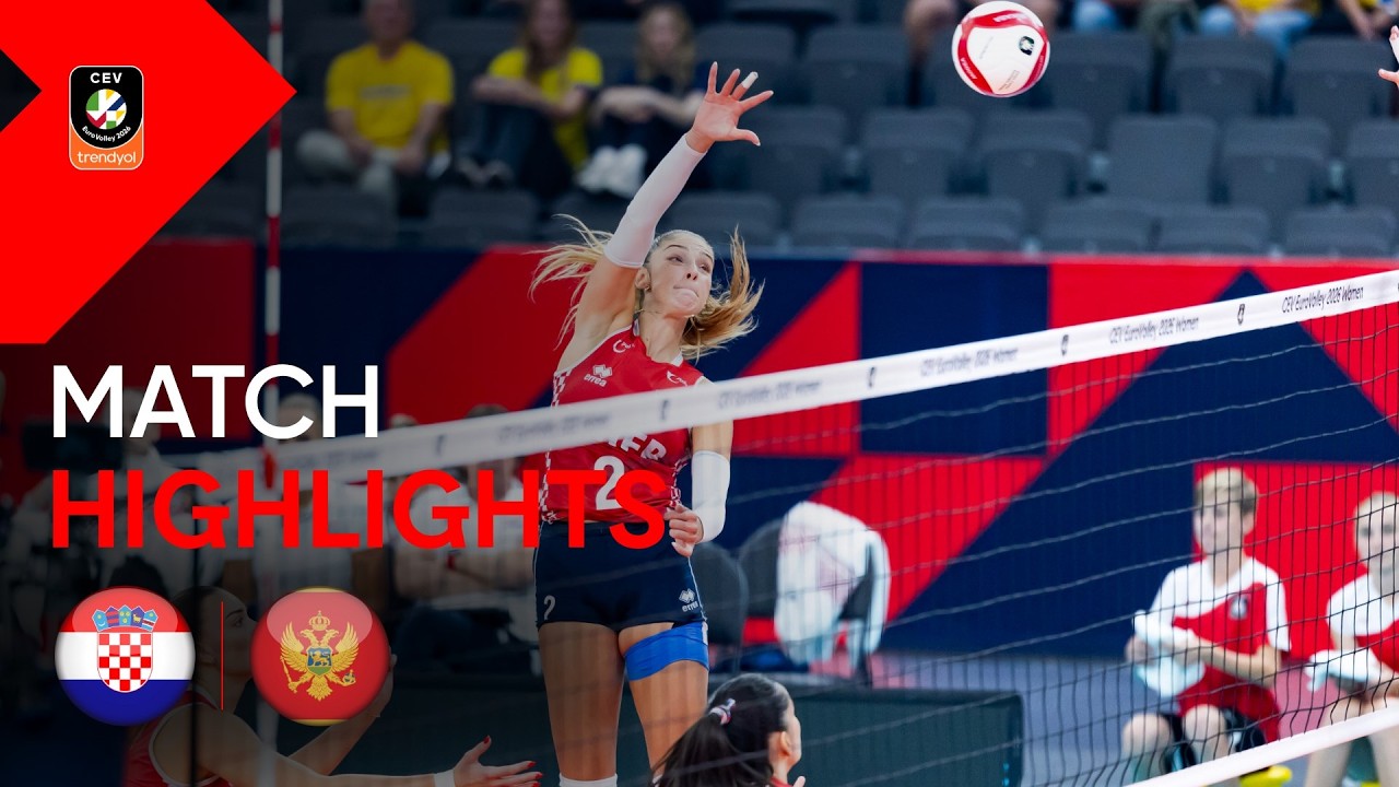 Highlights | CROATIA vs. MONTENEGRO | CEV Trendyol Eurovolley 2026 | Women