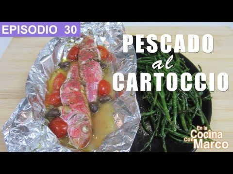 Salmonetes al horno receta fácil en papel de aluminio (cartoccio)