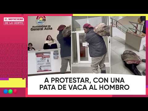 A PROTESTAR, con una PATA DE VACA al HOMBRO #ElNotidelaGente