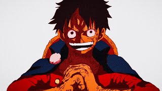 【ONE PIECE】模写でルフィ描いてみた。