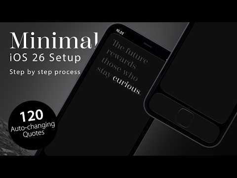 iOS 26 Minimal Setup — Step-by-Step ‘Zero’ Homescreen (No Apps Needed)