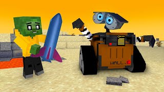Monster School : WALL-E Robot Life Story - Minecraft Animation