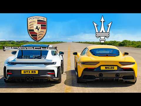 Porsche 911 GT3 RS vs Maserati MC20: CORRIDA DE ARRANCADA