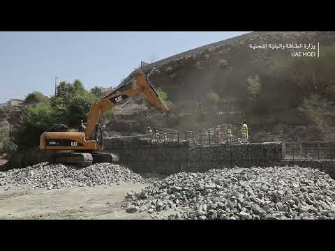 وزارة الطاقة والبنية التحتية تنتهي من إنجاز مشروع السلال الحجرية لجسر دفتا