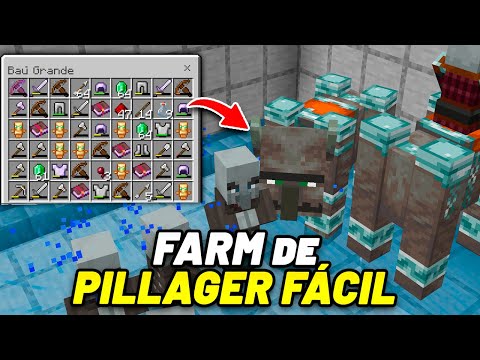FARM de PILLAGER MUITO FÁCIL para Minecraft Bedrock 1.21
