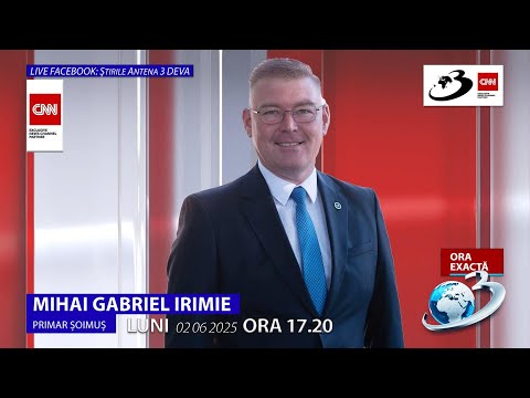 Ora Exactă, la Antena 3 Deva, invitat, Mihai Gabriel Irimie, primar comuna Șoimuș