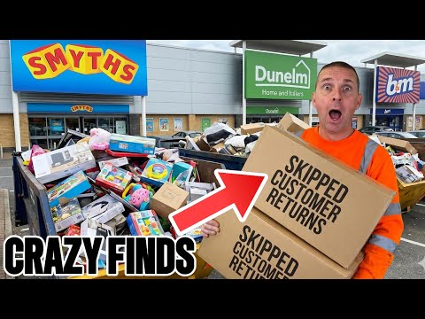 DUMPSTER DIVING UK CRAZY USEFUL FINDS, RETAIL PARK BIN RAIDING😲