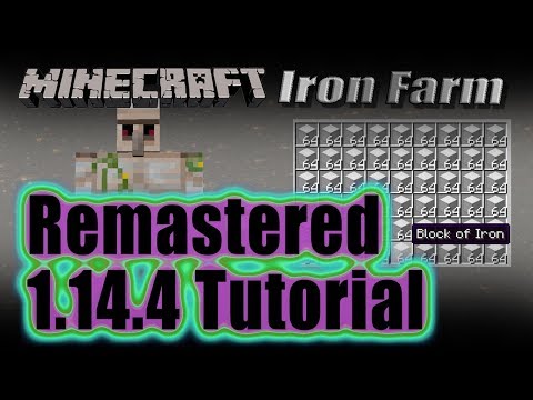 Minecraft 1.14.4 Remastered Iron Farm Tutorial