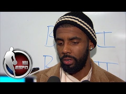 Kyrie Irving talks 13th straight win, face being 'broken' and wearing a mask | NBA on ESPN