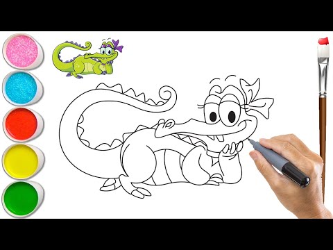 How to Draw Cute Allie Gator | Mady Arts