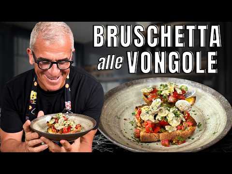 Bruschetta pomodorini e vongole, l'aperitivo più amato del litorale romano! Ricetta Chef Max Mariola