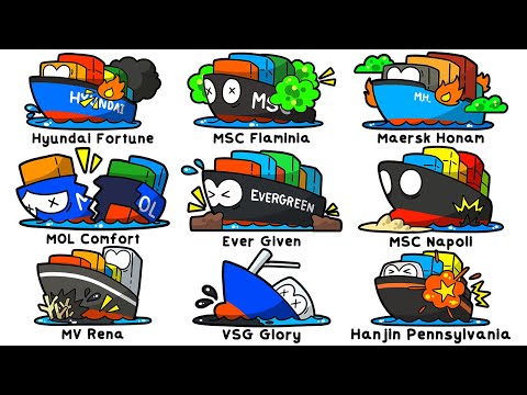 Every Worst Maritime Cargo Ship Disaster Explained in 14 Minutes