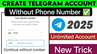 Download the video "How to create telegram account without number | create telegram without phone number"