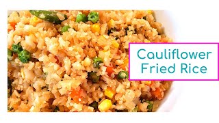 Low Calorie Fried Rice Recipe | Oil Free Cauliflower Fried Rice From Frozen