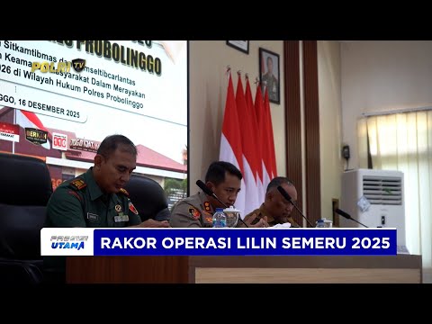 POLRES PROBOLINGGO GELAR RAPAT KOORDINASI LINTAS SEKTORAL OPS LILIN SEMERU 2025