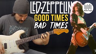 Led Zeppelin - Good Times Bad Times - Rhythm and Solo - Guitar Lesson - Tutorial - Part 1