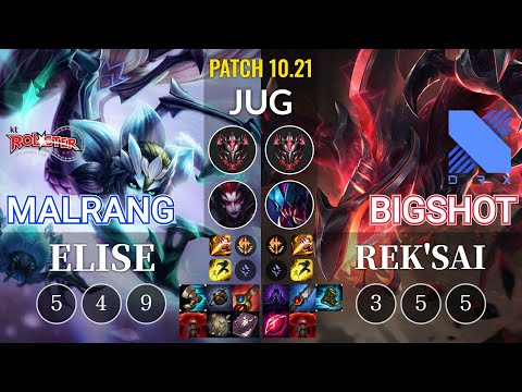 KT Malrang Elise vs DRX BigShot Rek'Sai Jungle - KR Patch 10.21