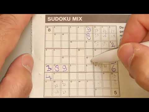 Three sudokus in a row. (#636) Killer Sudoku puzzle. 04-22-2020 part 3 of 3