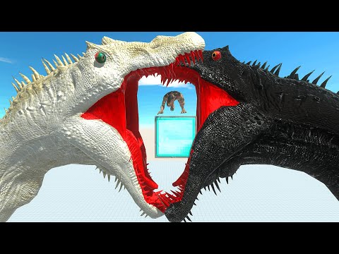 SLOW MOTION SPINOSAURUS EATS FEEDS - Animal Revolt Battle Simulator #63