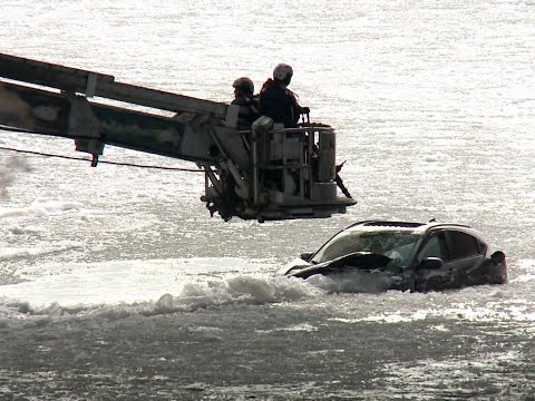 Scene of icy Susquehanna River rescue in Harrisburg, Pennsylvania