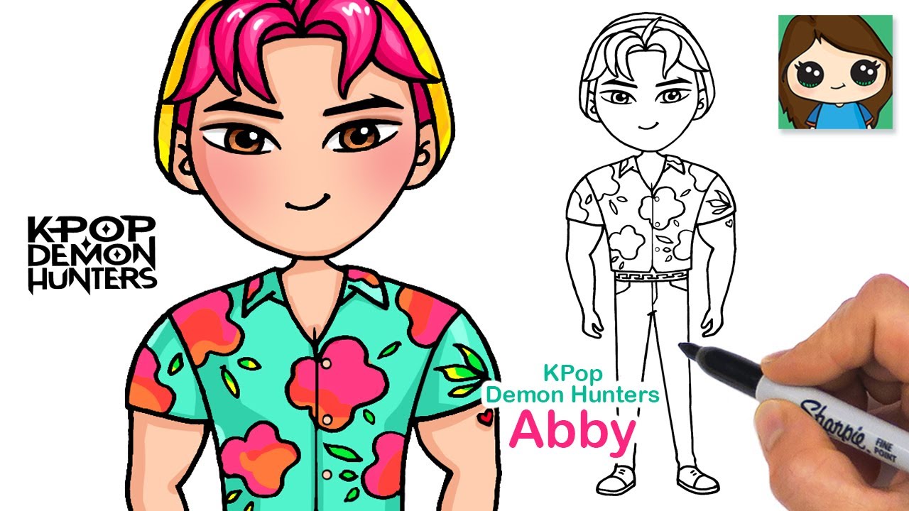 How to Draw Abby | KPop Demon Hunters Saja Boys