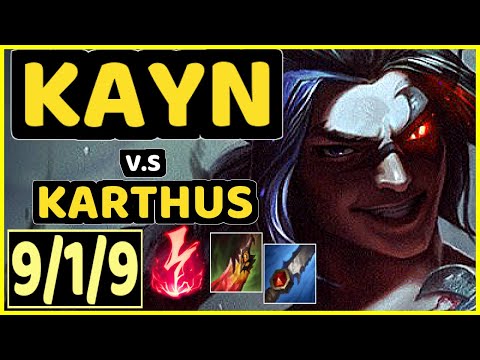 BIOPANTHER (KAYN) vs KARTHUS - 9/1/9 KDA JUNGLE CHALLENGER GAMEPLAY - OC
